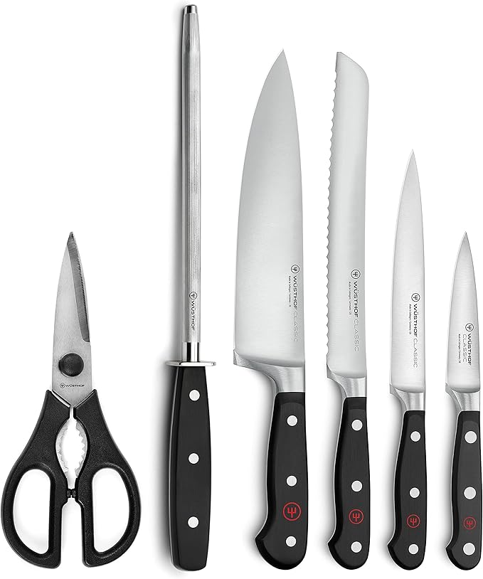 Wusthof Classic 7 Piece Knife Set with Acacia Block