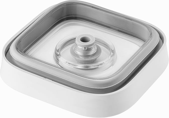 ZWILLING FRESH & SAVE CUBE Box, size 4S, modular & stackable container, airtight & vacuumable storage, dishwasher friendly, transparent