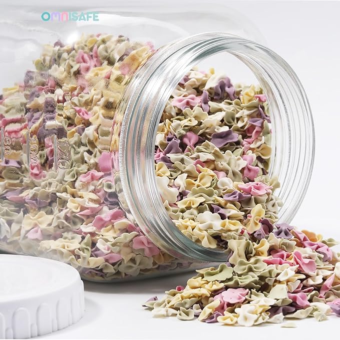 2 Pack 1 Gallon Glass Mason Jars, Super Wide Mouth Heavy Duty Jar with Airtight Lid, Large Capacity Glass Container with Silicone Gasket-Extra Tag for Kitchen (Plastic Lid)