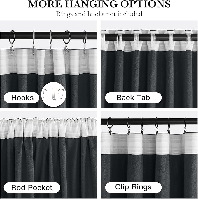 NICETOWN Slate Blue Blackout Velvet Curtains 96 inch Long 52" Wide 2 Panels, Back Tab Rod Pocket with Pleat Tape Energy Saving Privacy Protection Window Treatment for Living Room, Sliding Glass Door
