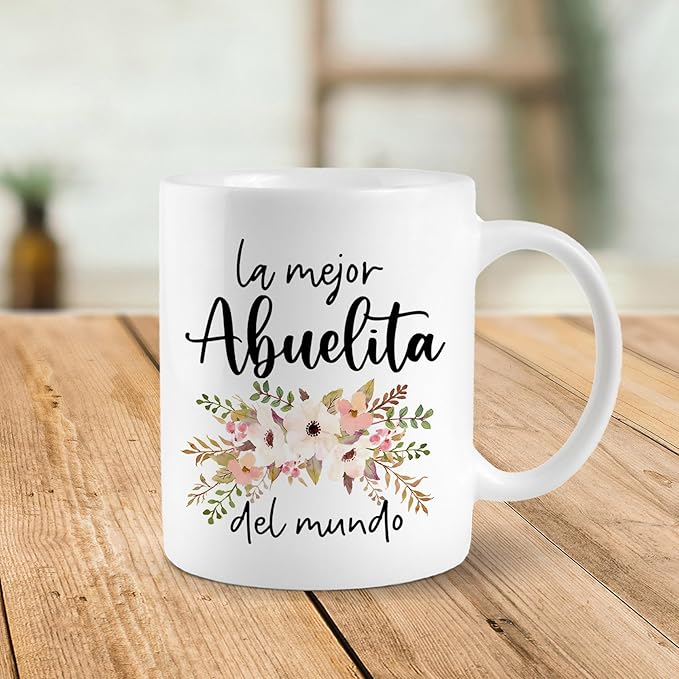 Gifts For Grandma, Abuelita Gifts In Spanish, Best Grandma Mug, World’s Best Grandma Coffee Mug Ceramic, Grandma gifts from Grandchild, Christmas Birthday Mothers Day Mug Cup Tea Cup 11oz