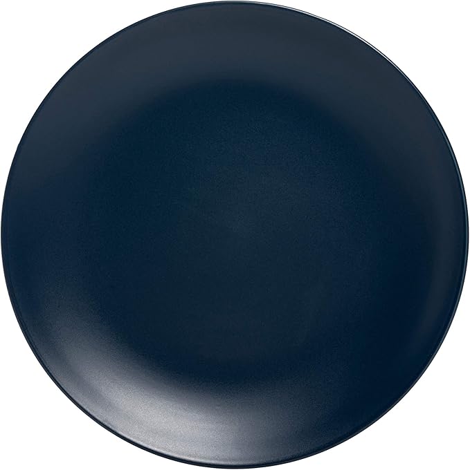 10 Strawberry Street Wazee Matte Coupe Dinnerware Set, 16 pc, Midnight Blue