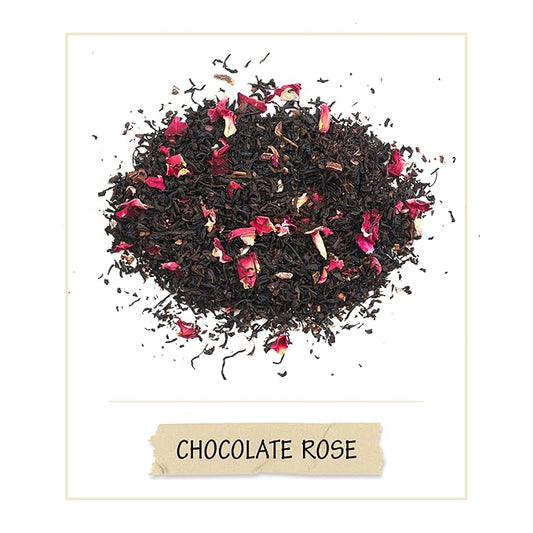 BREWIX, Chocolate Rose Loose Black Tea, (50+ Cups, 3.53oz/100g) | Valentine's | Dessert tea