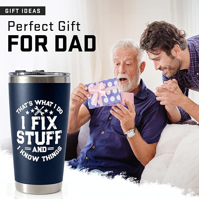 Christmas Gifts for Men, Dad, Grandpa - Birthday Gifts for Mens Unique - Stocking Stuffers for men - Dads Birthday Gift Ideas - 20Oz Men Tumbler Stainless Steel for Birthday, Christmas, Father's Day