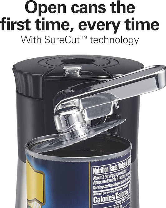 Hamilton Beach OpenStation Electric Automatic Can Opener for Kitchen with Multi Tool and Bottle and Jar Opening Tools, Auto Shutoff, Cord Storage, and Sure Cut Technology, Stainless Steel (76382)