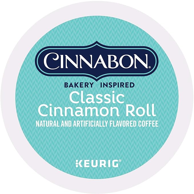 Cinnabon Classic Cinnamon Roll Coffee, Keurig Single Serve K-Cup Pods, Light Roast Coffee, 60 Count, (6 Packs of 10)