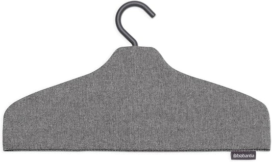 Brabantia - Steam Clothes Hanger - Solid Surface for High-Pressure Steaming on Collars and Shoulders - Quick & Easy Results - Double-Sided Use - Versatile 360° Rotating Hook - Pepper Black