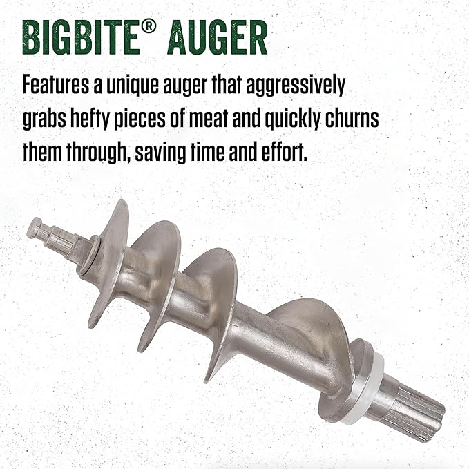 LEM Products BigBite #12 Meat Grinder, 0.75 HP Stainless Steel Electric Meat Grinder Machine, Ideal for Frequent Use