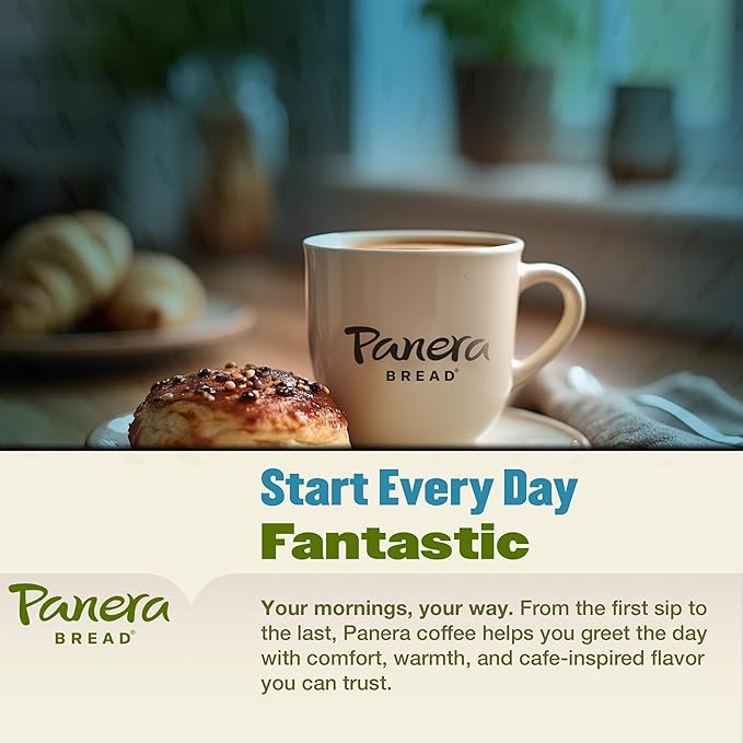 Panera Bread Madagascar Vanilla Light Roast Coffee Pods, 100% Arabica, Natural Flavor, Keurig Compatible Cups, No Artificial Ingredients, 60 Single Serve Pods (6 Packs of 10)