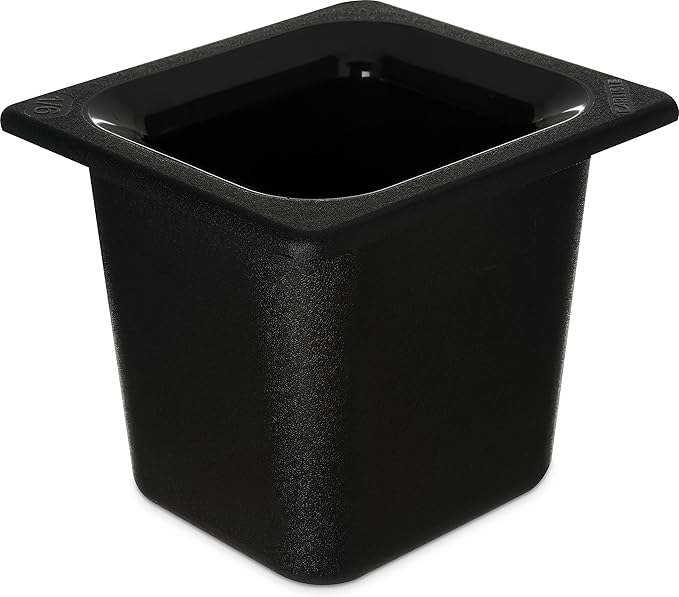 Carlisle CM110403 Coldmaster ABS Sixth-Size Food Pan, 6.84 x 6.25 x 5.91", Black