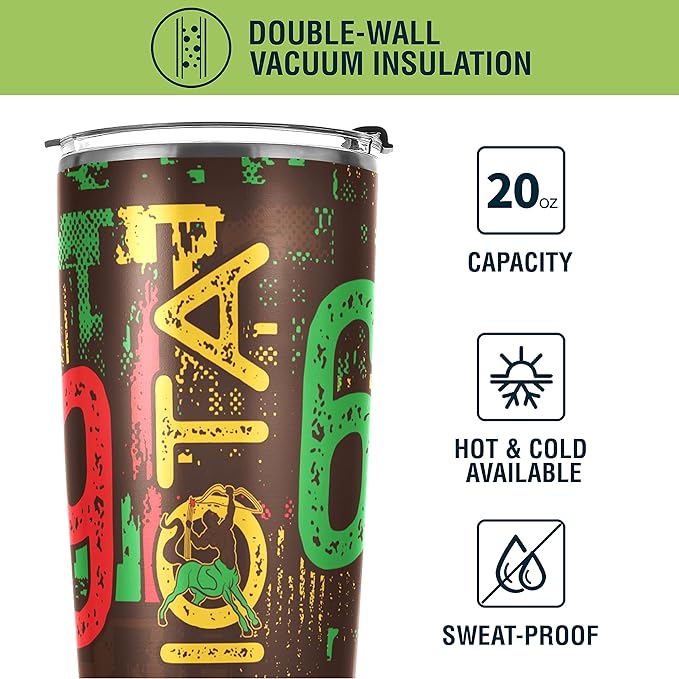 Iota Phi Theta Fraternity Paraphernalia - Officially Licensed - 20 oz Stainless Steel Insulated Sublimation Tumbler - Vintage