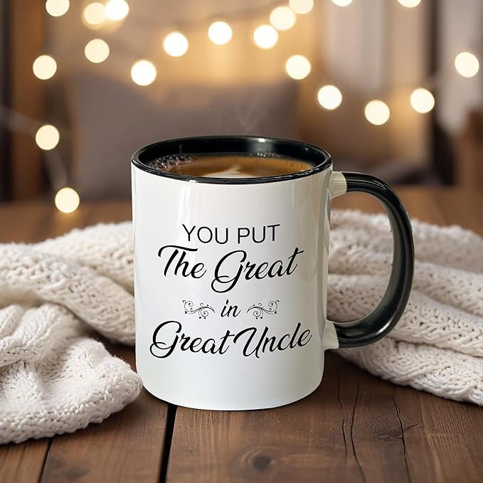 Great Uncle Coffee Mugs, Great Uncle Tea Cup Gifts for Father's Day Birthday, Funny Ceramic Coffee Tea Mug 11oz