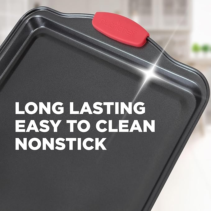 NutriChef Non-Stick Cookware 21-Piece Set, Includes Pots & Pans, Bakeware, & Cooking Utensils w/ Silicone Handles - Complete Set for Gas, Electric, & Ceramic Cooktops - PTFE/PFOA/PFOS Free, Black