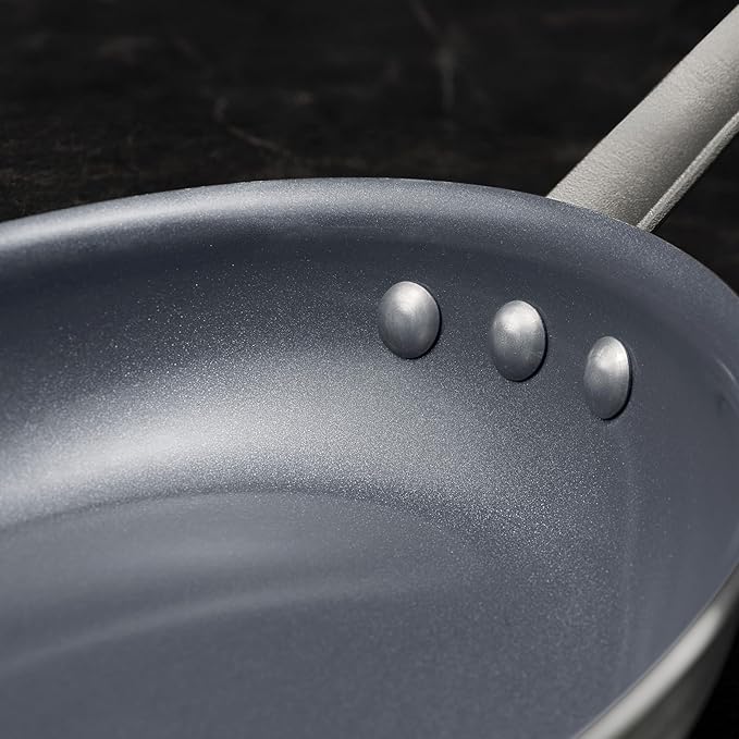 Tramontina Professional 12-Inch Ceramic Non Stick Large Frying Pan, Heavy-Gauge Aluminum Skillet with Nonstick Coating, Dishwasher and Oven Safe, Gray