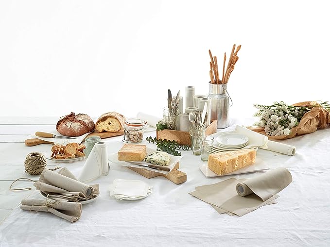 Linen Cocktail Napkin - 4.3 x 4.3 in - 50 units per roll - Cream