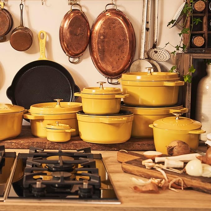 STAUB Cast Iron 8.5-inch Traditional Deep Skillet - Citron