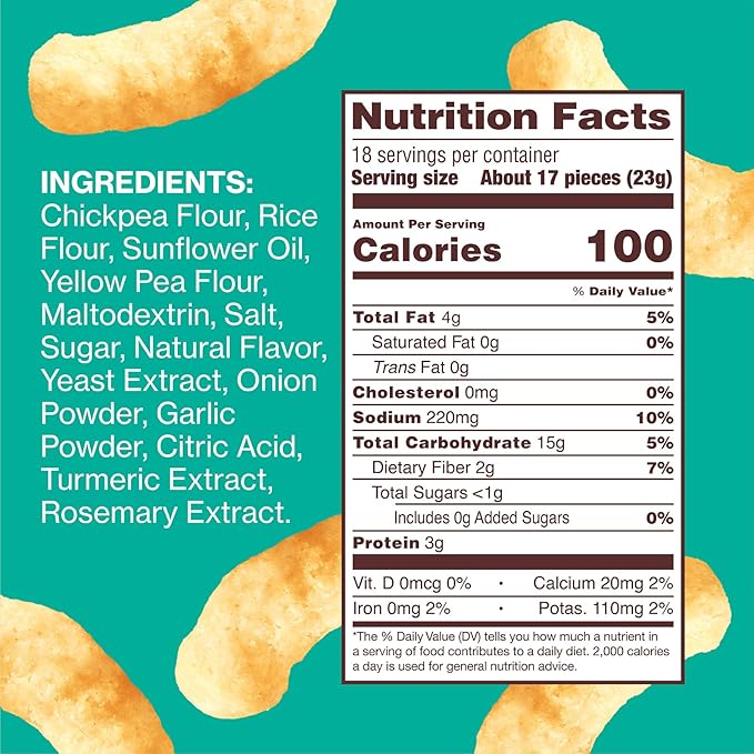 Hippeas Chickpea Puffs, Groovy White Cheddar, 0.8 Ounce (Pack of 30), 3g Protein, 2g Fiber, Vegan, Gluten-Free, Crunchy, Plant Protein Snacks