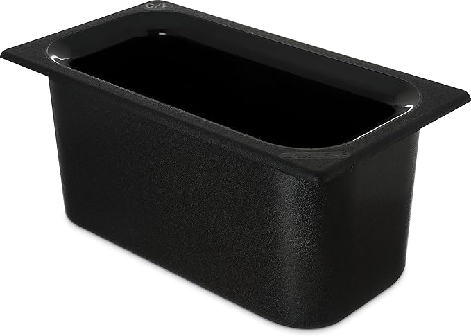 Carlisle FoodService Products CM110203 Coldmaster ABS Third-Size Food Pan, 4 qt. Capacity, 12.68" x 6.89" x 6.01", Black
