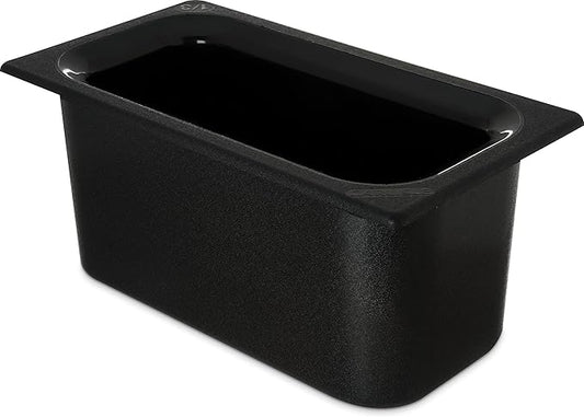 Carlisle FoodService Products CM110203 Coldmaster ABS Third-Size Food Pan, 4 qt. Capacity, 12.68" x 6.89" x 6.01", Black