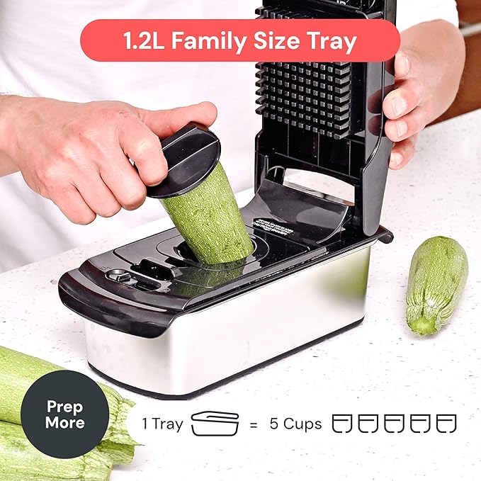 Fullstar The Original Pro Chopper - Vegetable Chopper and Spiralizer, Food Chopper with Container, Fruit Slicer, Kitchen Gadgets & Gifts, Home Essentials (14 in 1, Silver)