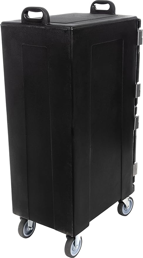 Carlisle FoodService Products Cateraide Insulated Front Loading Food Pan Carrier with Casters for Catering, Events, and Restaurants, Plastic, 10 Pans, Black
