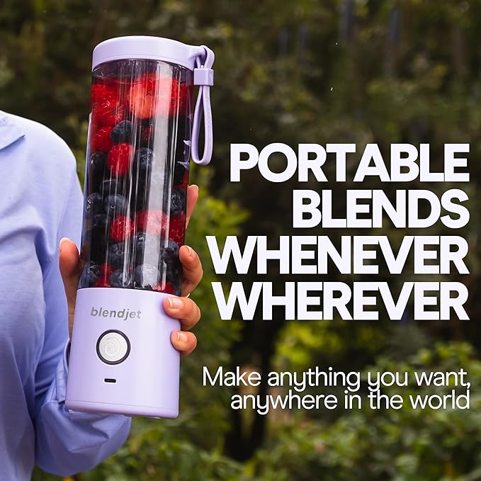BlendJet 2 Portable Blender for Smoothies & Shakes - BlendJet Cordless Personal & Small Blender, USB-C Rechargeable & Self Cleaning - (White, 20 oz.)