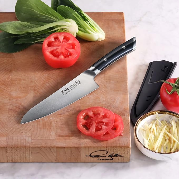 Cangshan HELENA Series 5.5-Inch Prep Utility Knife, Forged German Steel (Black)