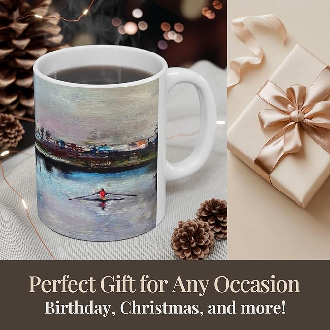 Rowers Mug - 11oz Ceramic Coffee Cup - Unique Rowing-Themed Gift Microwave & Dishwasher Safe - Personalized Crew Team Present for Birthday, Christmas, Appreciation