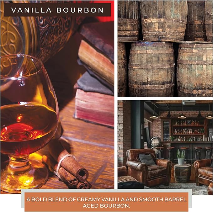 A Cheerful Giver - Vanilla Bourbon - 34oz Papa Scented Candle Jar with Lid - Keepers of The Light - 155 Hours of Burn Time, Gift for Father's Day, Brown