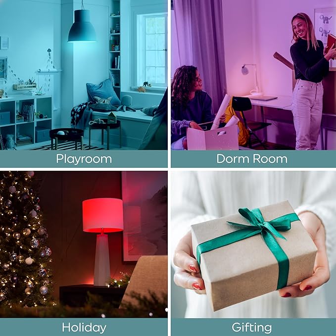 GE LED+ Color Changing LED Light Bulbs with Remote, 8.5W, No App or Wi-Fi Required, BR30 Indoor Floodlights (3 Pack)