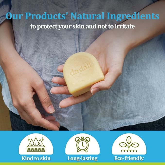 dadali Solid Dish Soap Bar 25oz | Zero Waste, Plastic-Free, Biodegradable Natural Dish Soap Block | Gentle for Sensitive Hands | Vegan Eco-Friendly Cleaner for Dishes, Fruits & Vegetables