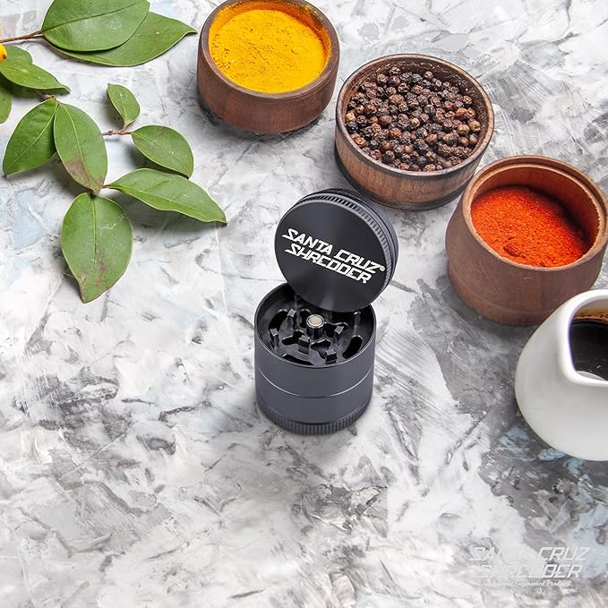 Santa Cruz Shredder Metal Spice Grinder Made in USA (Small (1.7 Inch), Grey)