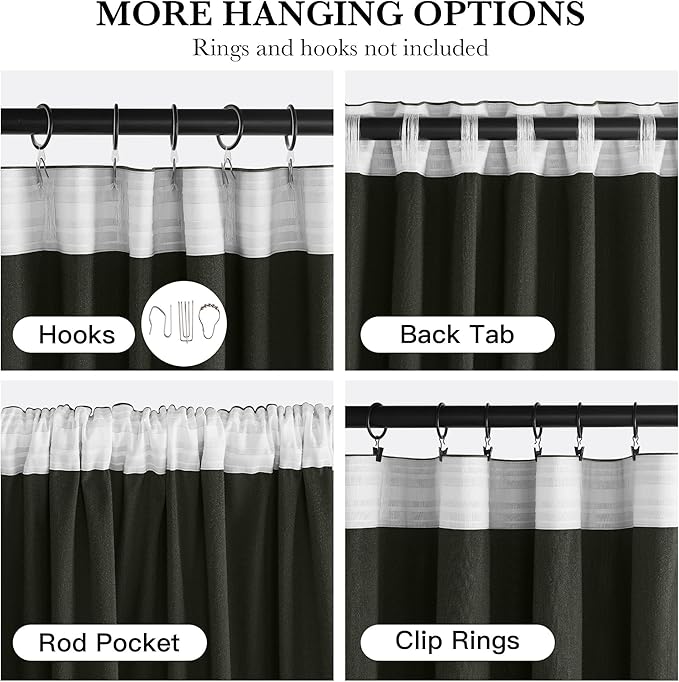 NICETOWN Olive Green Blackout Velvet Curtains 108 inch Long, Thermal Energy Saving Privacy Protection Rod Pocket Back Tab with Pleat Tape Window Drapes for Bedroom, 52 inch Wide Each Panel, 2 Panels