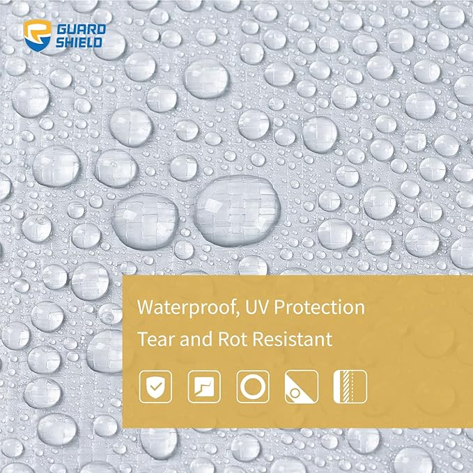 GUARD SHIELD Heavy Duty Tarp 10x20 Feet Silver Multi Purpose Thick Waterproof Poly Tarp Cover 10mil