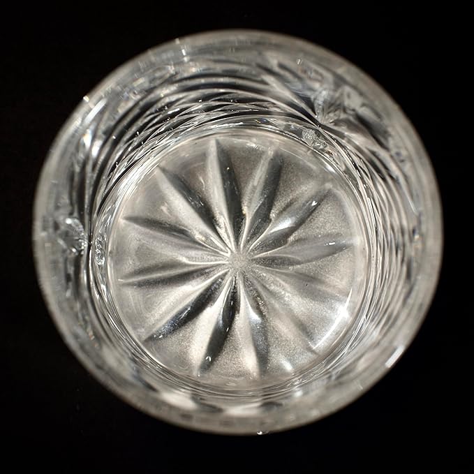 Crystocraft Whiskey Glass with Rotating Aluminum Coaster, Spinning Cocktail Glass, Old Fashioned Drinking Glassware for Bars, Restaurants, Party, Home, Gift for Father Birthday Christmas