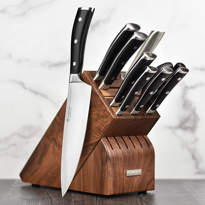 Wusthof Classic Ikon 10 Piece Knife Set with Walnut Block