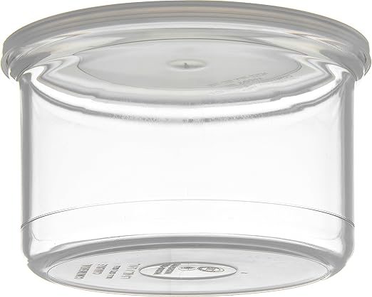 Carlisle FoodService Products Classic Round Storage Container Crock with Lid for Kitchen, Restaurants, Home, Plastic, 1.5 Quarts, Clear