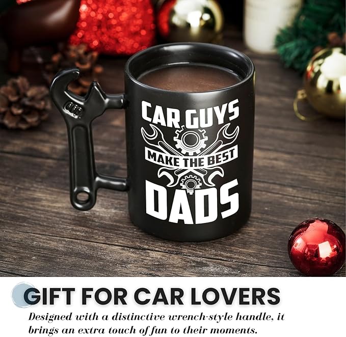 Onebttl Car Gifts For Men, Women, Dad, Mechanic - 13.5oz/400ml Ceramic Wrench Coffee Mug - Make