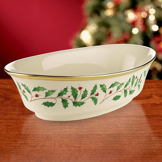 Lenox 146504510 Holiday Vegetable Bowl, Christmas Hosting