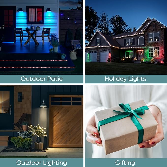 GE LED+ Color Changing LED Light Bulbs with Remote, 15W, No App or Wi-Fi Required, PAR38 Outdoor Floodlights (3 Pack)