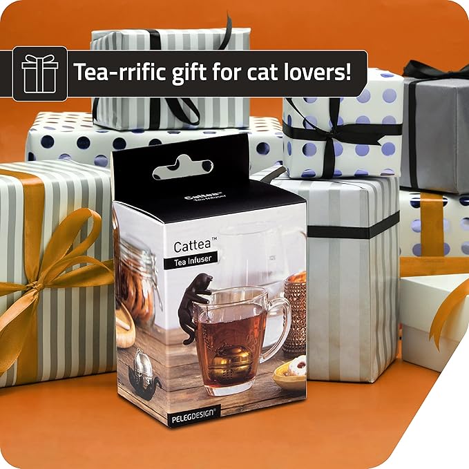 Title Peleg Design Catty Tea Infuser – Cute Stainless Steel Cat Tea Strainer for Loose Leaf Tea | Fun Animal Tea Steeper & Gift for Tea Lovers, Black