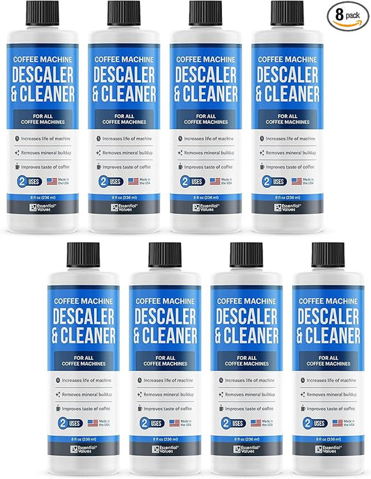Descaling Solution (16 Uses) Coffee Machine Descaler Cleaner | Compatible with Breville Keurig Nespresso Delonghi & More | Liquid To Descale Automatic Coffee Makers & Espresso Machines