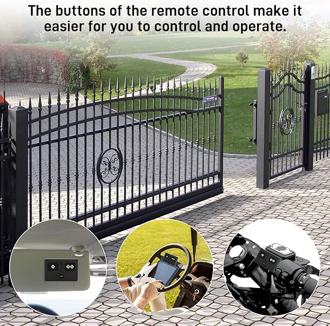 1 for AXP1 Ghost Controls Gate Opener Remote, 3-Button Remote Transmitter Compatible with Single/Dual Automatic Gate Opener Systems for Ghost Controls
