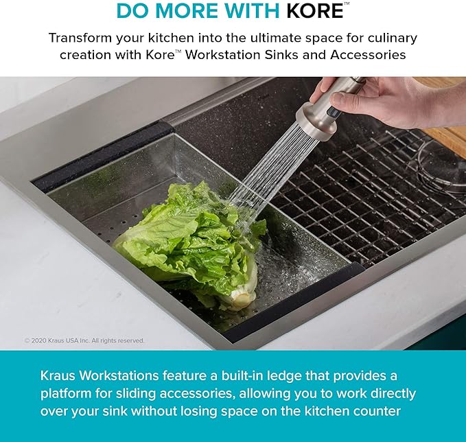 KRAUS Stainless Steel Colander for Workstation Kitchen Sink, CS-6