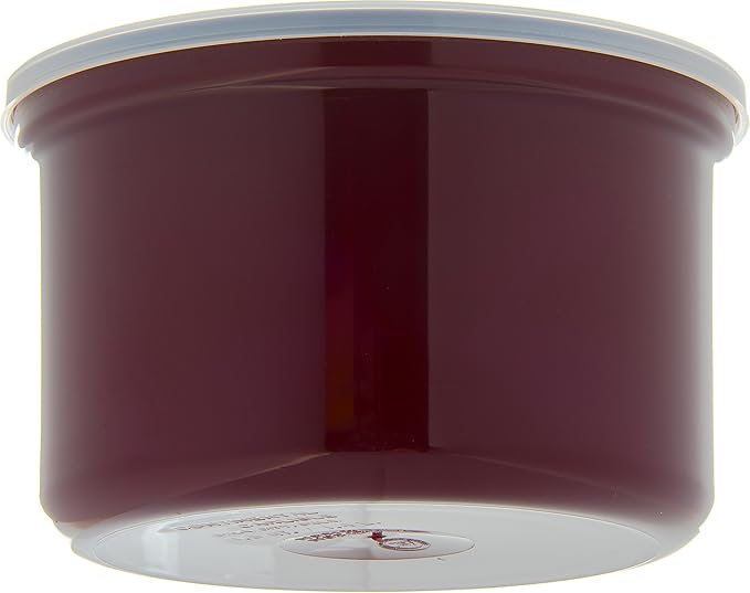 Carlisle FoodService Products Classic Round Storage Container Crock with Lid for Kitchen, Restaurants, Home, Plastic, 1.5 Quarts, Brown, (Pack of 6)