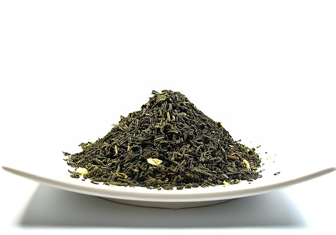 Greenhilltea Decaf Jasmine Green Tea, Green Tea CO2 naturally processed Caffeine-Free Tea - 8 Oz Bag