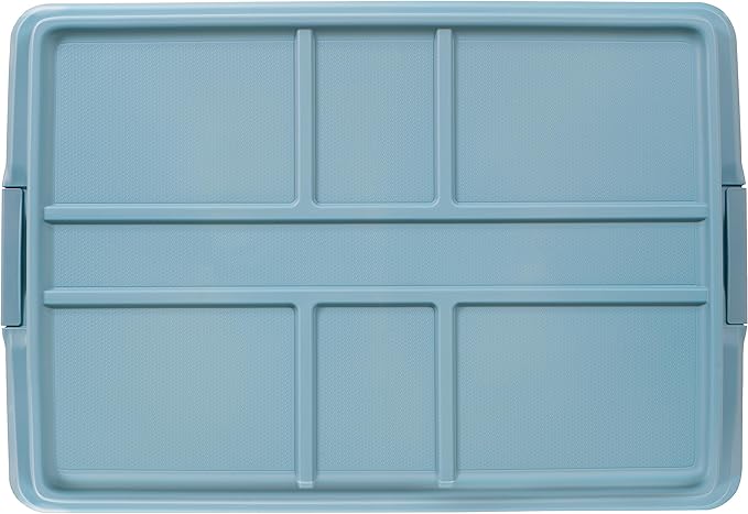Hefty HI-RISE 72 Qt Large Plastic Storage Bins with Lids, 6 Pack Stackable Containers with Secure Latching Handles, Clear Storage Totes for Garage, Closet, Basement, Clothes and Household Organization