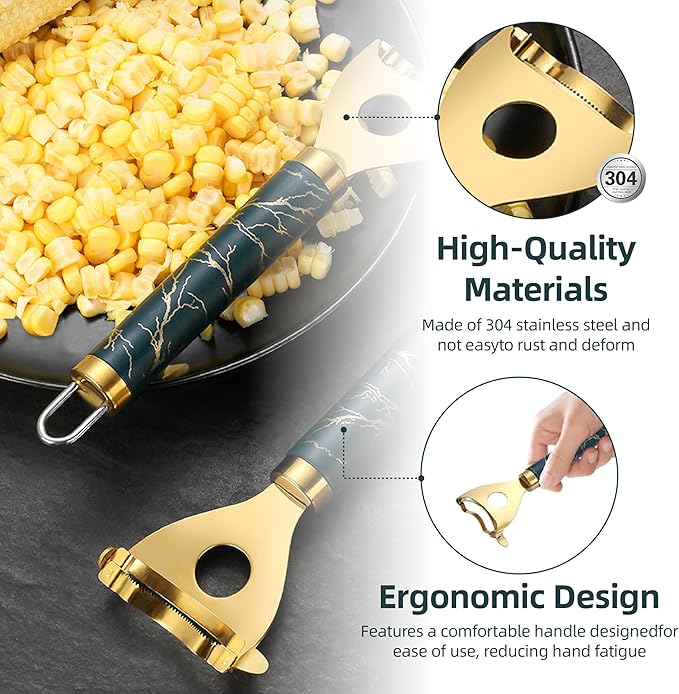 2pc Corn Prep Peeler,Corn stripper for corn on the cob remover tool,Corn Stripper Cob Stripper Tool,Corn planer Cob Cutter kernels,Kitchen Remover Tool Cutter Kernels Effortless Fast Time-Saving