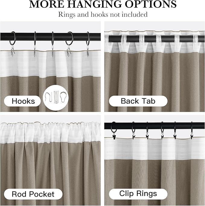 NICETOWN Camel Room Darkening Luxurious Velvet Curtains for Bedroom 96 inch Long, Multiple Hanging Options Window Treatment for Apartment Modern Organic Style, Set of 2, 52" Width