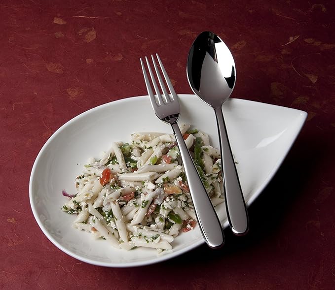 Fortessa Grand City 18/10 Stainless Steel Flatware Serving Spoon, 9.25-Inch